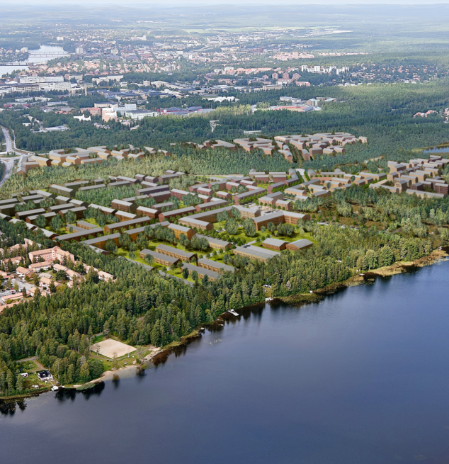 Flygbild Helaomradet 3D