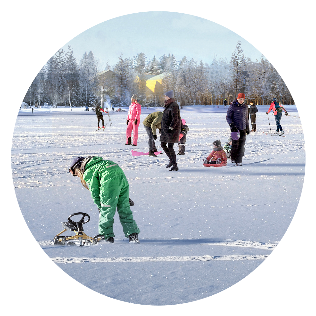 Nydalasjön Stadsdelspark Vintervy 1